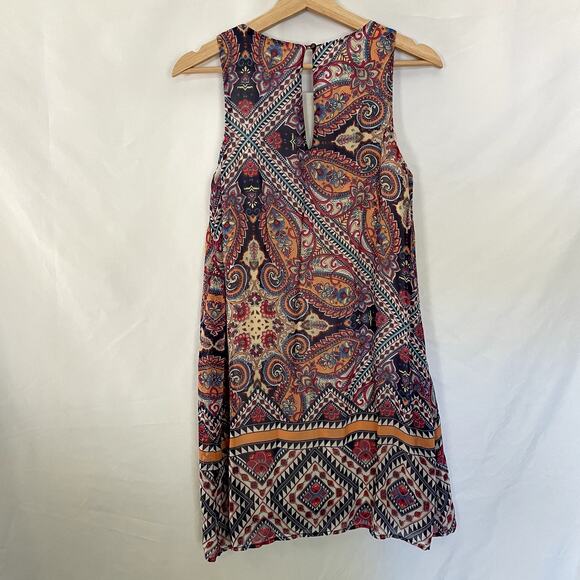 Everly minidress paisley sleeveless summer sundress women's size small casual - Picture 7 of 7